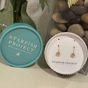 Gold Earrings Starfish Project Dangle Earrings New